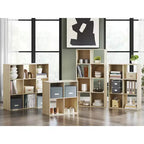 Libreria con organizer a 6 cubi aperti, unità espositiva versatile per l'organizzazione della casa, laminato in legno