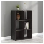 Libreria con organizer a 6 cubi aperti, unità espositiva versatile per l'organizzazione della casa, laminato in legno