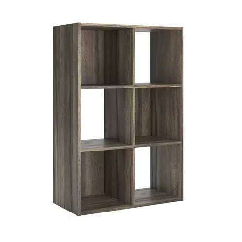 Signature Design by Ashley 6 Cube Storage Organizer - Versatile Open Bookcase and Display Unit for Modern Home Organization