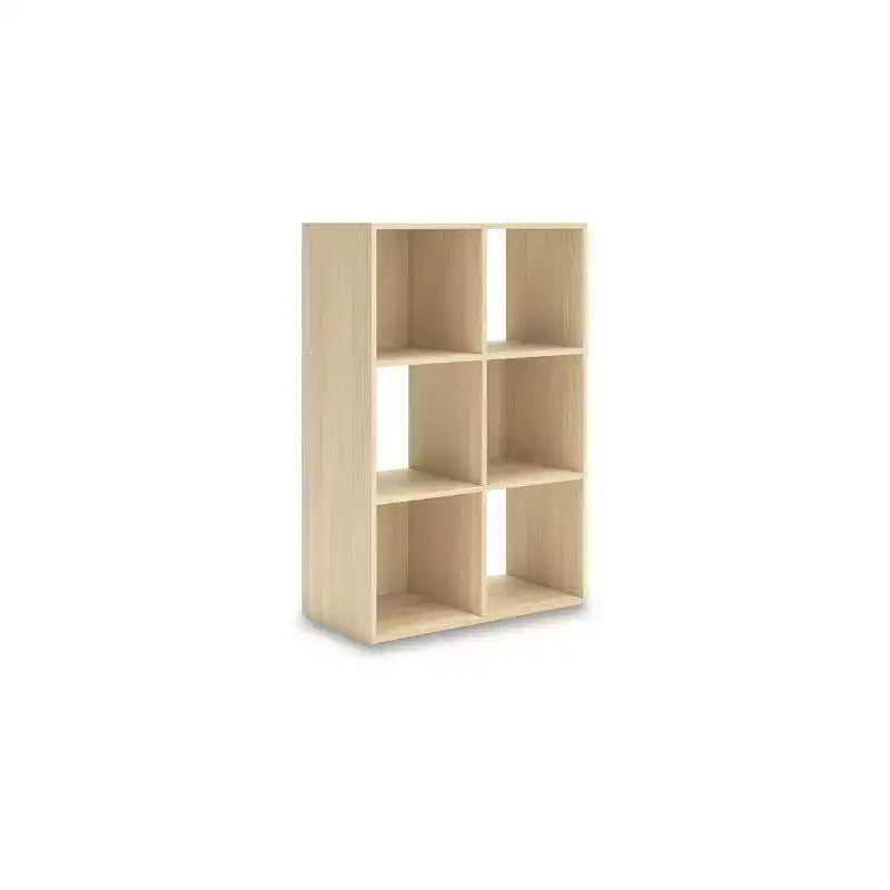 Libreria con organizer a 6 cubi aperti, unità espositiva versatile per l'organizzazione della casa, laminato in legno