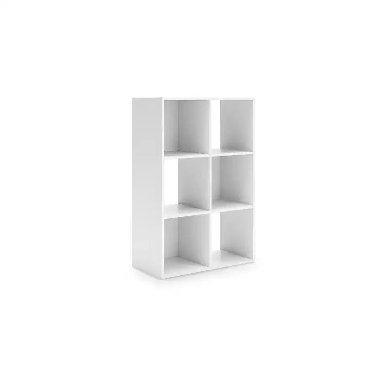 Libreria con organizer a 6 cubi aperti, unità espositiva versatile per l'organizzazione della casa, laminato in legno