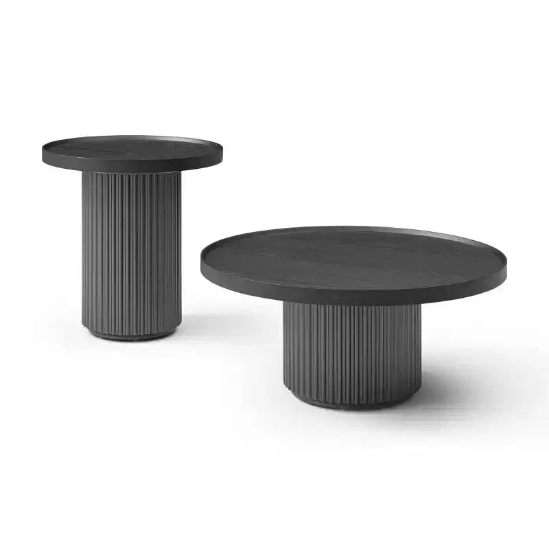 Tavolino rotondo in legno da 45", finitura argento, tavolino versatile per soggiorno, camera da letto o ingresso