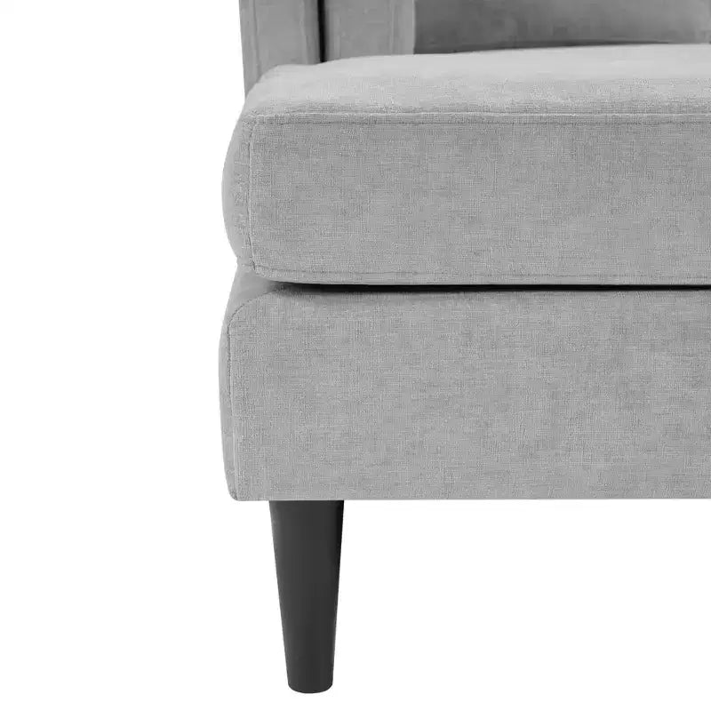 Sofà Chaise Longue Moderno da 53,5" in Ciniglia, Convertibile a 2 Posti con Cuscini in Schiuma ad Alta Densità, Capacità 227 kg