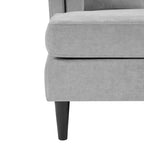 Sofà Chaise Longue Moderno da 53,5" in Ciniglia, Convertibile a 2 Posti con Cuscini in Schiuma ad Alta Densità, Capacità 227 kg