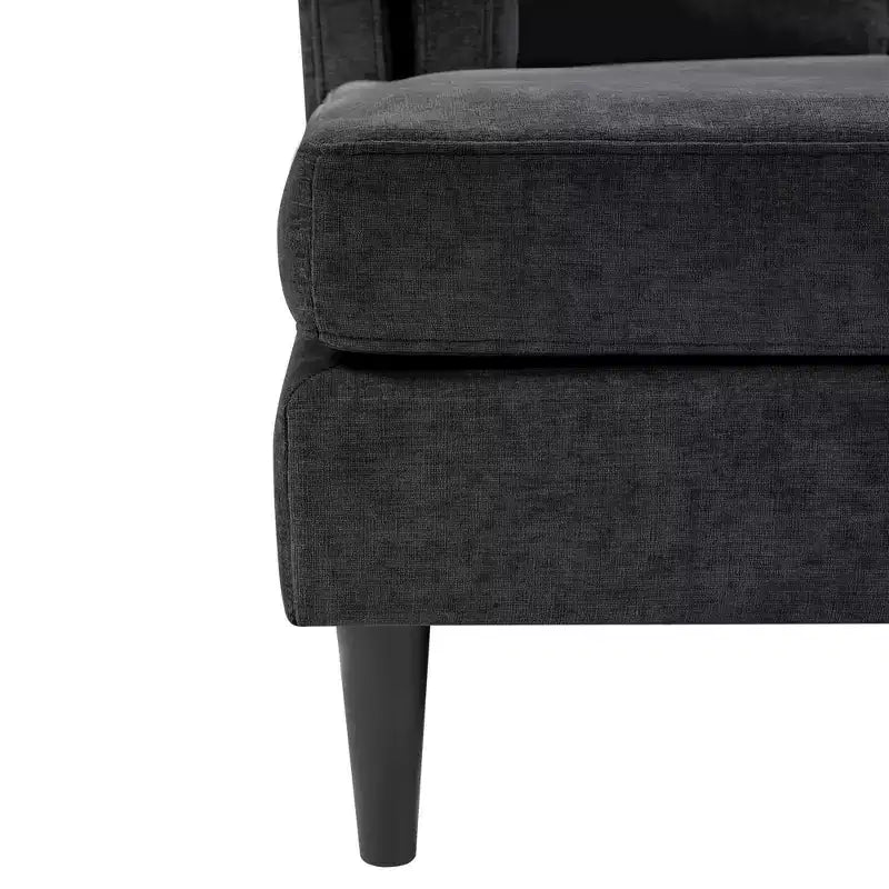 Sofà Chaise Longue Moderno da 53,5" in Ciniglia, Convertibile a 2 Posti con Cuscini in Schiuma ad Alta Densità, Capacità 227 kg