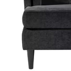 Sofà Chaise Longue Moderno da 53,5" in Ciniglia, Convertibile a 2 Posti con Cuscini in Schiuma ad Alta Densità, Capacità 227 kg