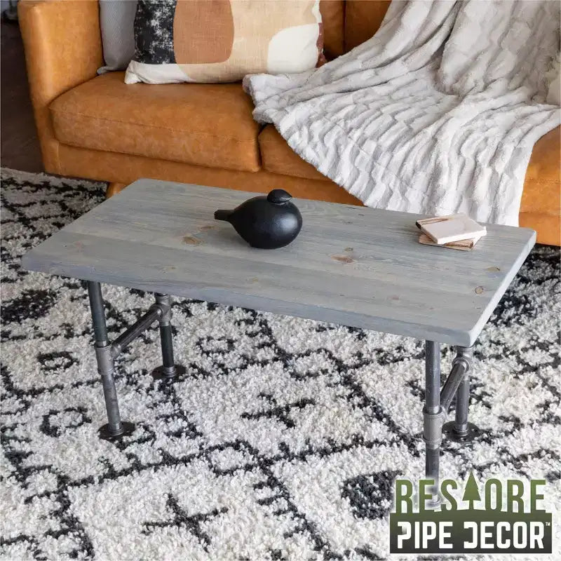 Piano per tavolino Riverstone Grey in legno massello, pino di recupero, finitura spazzolata, 36"x18"