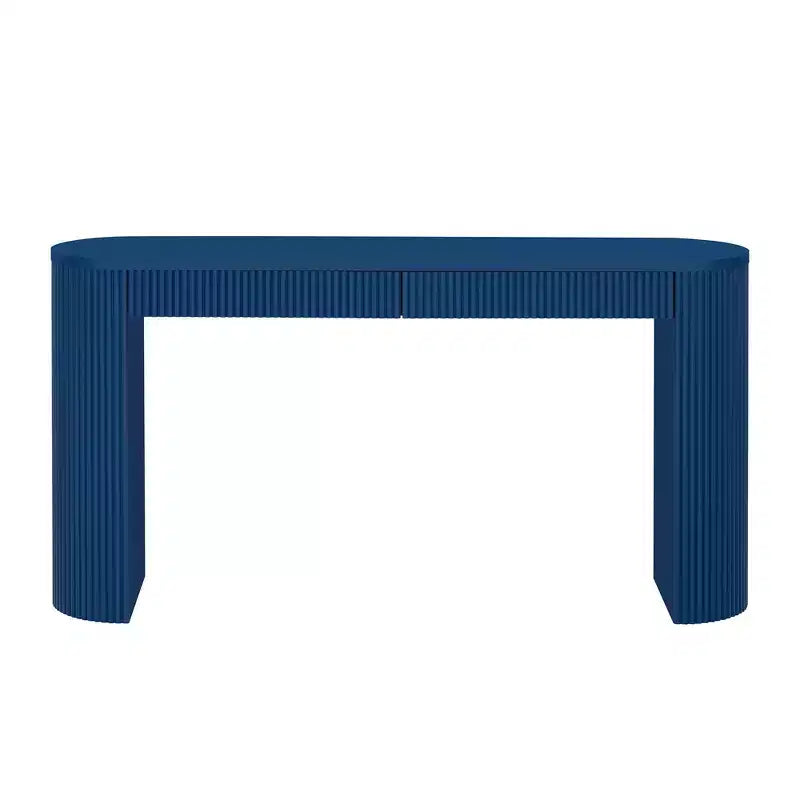 Consolle da 147,8 cm con gambe ad arco regolabili, doppi cassetti e ampio piano, tavolino d'accento per l'ingresso