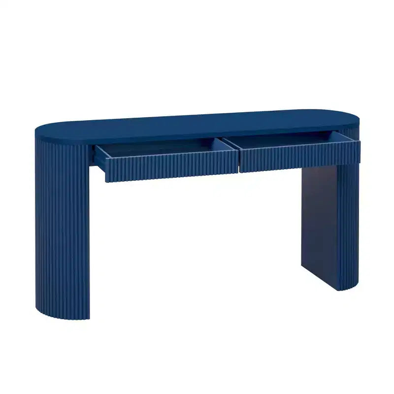 Consolle da 147,8 cm con gambe ad arco regolabili, doppi cassetti e ampio piano, tavolino d'accento per l'ingresso