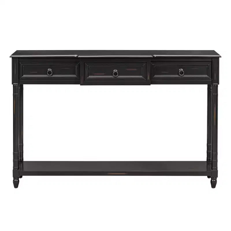 Consolle vintage da 52" con 3 cassetti e ampio ripiano, tavolo da ingresso per soggiorno