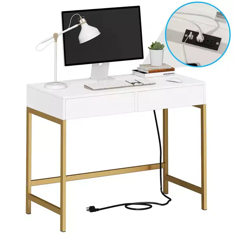 Okak modern fésülködőasztal tükörrel és USB-portokkal, kis fésülködőasztal nagy kapacitású fiókokkal, sminkasztal hálószobába