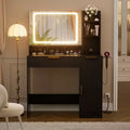 Besiost Vanity Desk with Mirror and 3 Color Lights, Makeup Vanity Desk with Drawers
