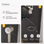 Schminktisch mit LED-beleuchtetem Spiegel, Schminktisch mit 3 einstellbaren Beleuchtungen, weißer Schminktisch mit Sitzhocker und Stauraum fürs Schlafzimmer