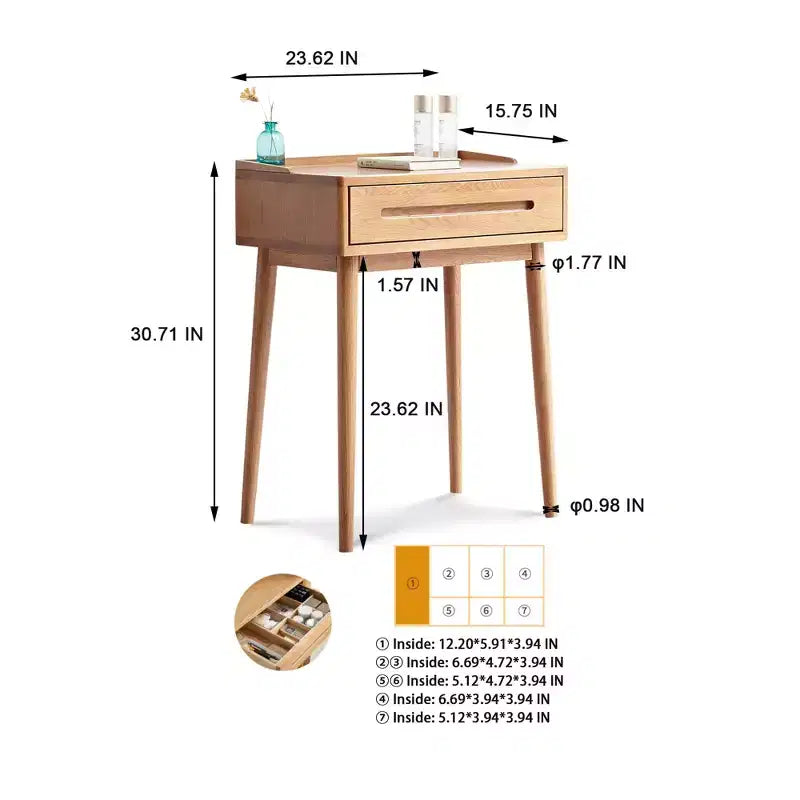 Lipasto, 100 % massiivipuinen pöytä, pöytälevy, lipasto, kompakti lipasto, tarvikkeiden säilytys, leveys 60cm, säilytyslaatikko, luonnonpuu, luonnollinen