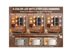 Vanity Desk with Mirror, 3 Lighting Modes Lights, Built-in Outlets & USB Ports, Spacious Drawers & Storage Cabinet, Makeup Dressing Table for Bedroom