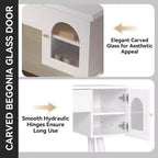 Elegante make-uptafel- en stoelenset van Furniliving, moderne kaptafel met organizer, bureau en oplaadpoort