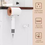 Costway toilettafel in landelijke stijl met spiegel met verlichting, make-uptafel met 3 deuren