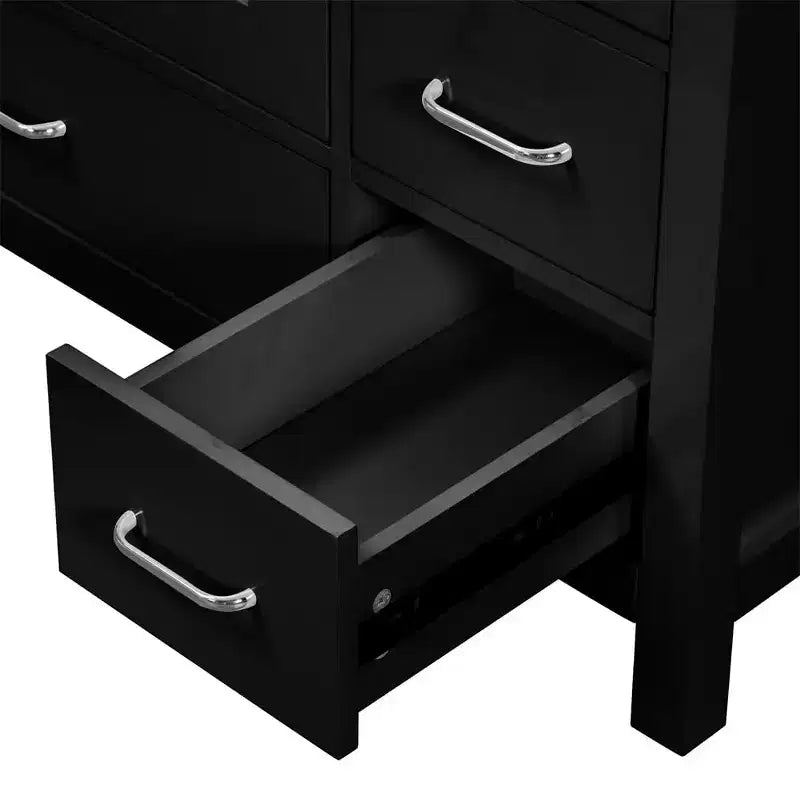 36 Bathroom Vanity with Ceramic Sink, Storage Cabinet, 2 Soft Close Doors, 5 Drawers, for Bathroom, Garage, Garden, or Office