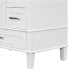 30 Bathroom Vanity With Undermount Ceramic Sink, Modern Bathroom Storage Cabinet With 3 Drawers & 1 Soft Closing Door