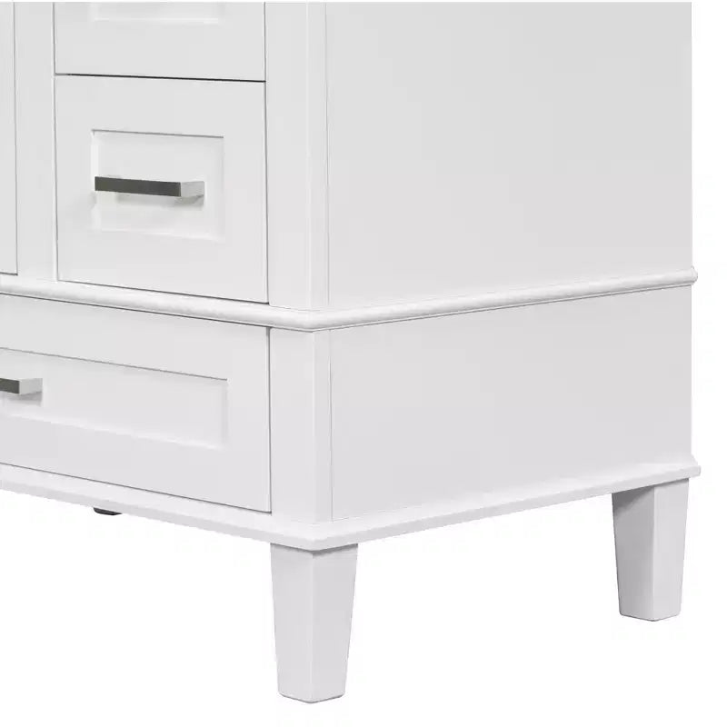 30 Bathroom Vanity With Undermount Ceramic Sink, Modern Bathroom Storage Cabinet With 3 Drawers & 1 Soft Closing Door