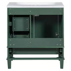 30 Bathroom Vanity With Undermount Ceramic Sink, Modern Bathroom Storage Cabinet With 3 Drawers & 1 Soft Closing Door