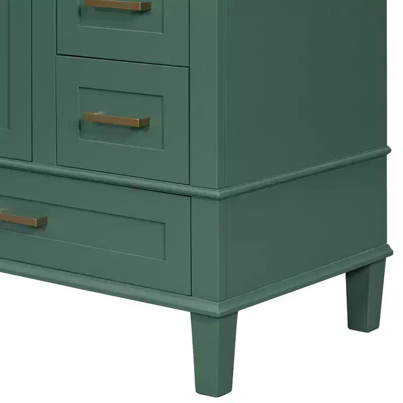 30 Bathroom Vanity With Undermount Ceramic Sink, Modern Bathroom Storage Cabinet With 3 Drawers & 1 Soft Closing Door