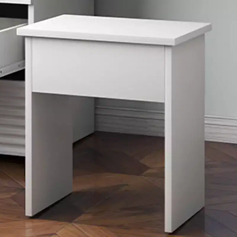 AEELLEEA Makeup Vanity Desk with Mirror Lights Glass Tabletop Vanity Table Modern Makeup Desk with Drawers for Bedroom White US Plug