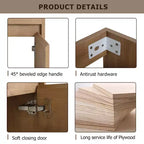Bathroom Vanity Cabinet with Ceramic Basin Sink Top Soft Closing Door Solid Wood Bathroom Vanities Wall Mounted Bathroom Vanity Gloss