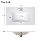 30 Inch Modern Bathroom Vanity with Ceramic Sink, Flip-Out Drawer, 2 Soft Close Doors & Storage Shelves, Green Bathroom Cabinet