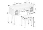 Whisen elegantes Schminktisch- und Stuhl-Set, moderner Frisiertisch mit Organizer und Schreibtischfunktion
