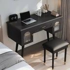 Whisen elegantes Schminktisch- und Stuhl-Set, moderner Frisiertisch mit Organizer und Schreibtischfunktion