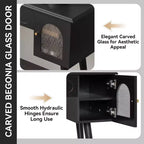 Whisen elegantes Schminktisch- und Stuhl-Set, moderner Frisiertisch mit Organizer und Schreibtischfunktion