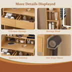 Set da toeletta con specchio e luci, piccolo tavolo da trucco angolare con sedia o sgabello da toeletta, tavolo da toilette con cassetti e ripiani contenitore
