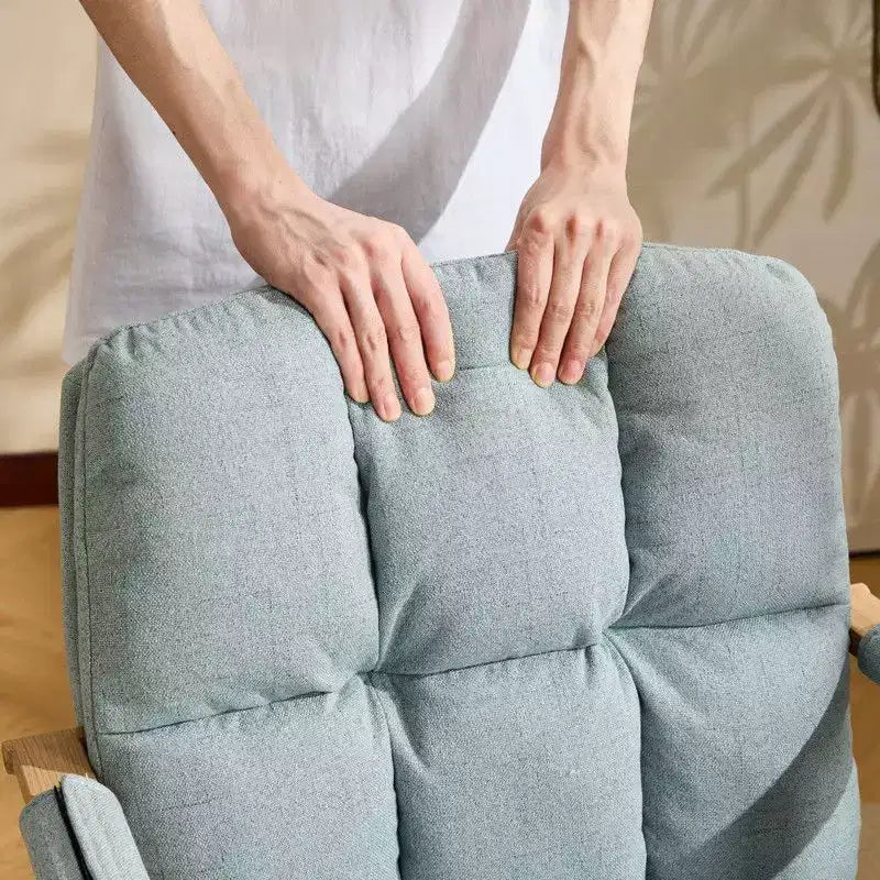 Karl Home Modern Upholstered Armchair Ergonomic Home Office Chair with Adjustable Height 360 Swivel Rolling Wheels Accent Vanity Chair