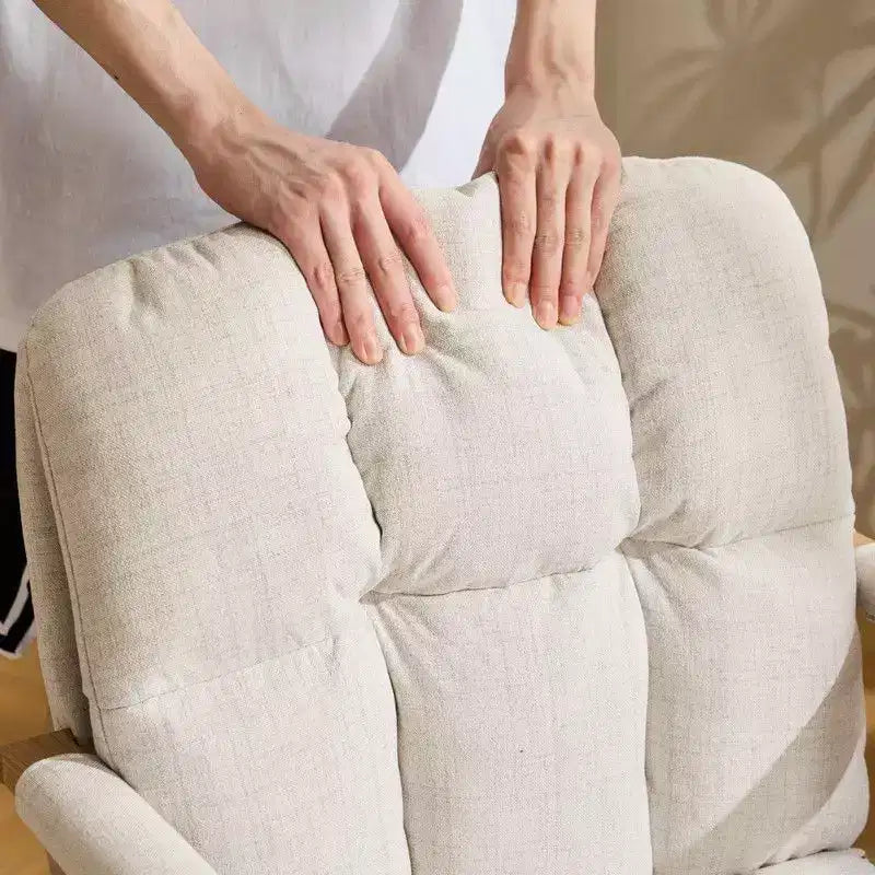 Karl Home Modern Upholstered Armchair Ergonomic Home Office Chair with Adjustable Height 360 Swivel Rolling Wheels Accent Vanity Chair