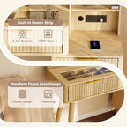 Kaptafel met verlichte spiegel, make-uptafel met oplaadstation, kaptafel met glazen blad en gestoffeerde opberghocker voor de slaapkamer