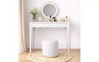35.43 White Vanity Desk with Drawer, Modern Makeup Table or Writing Desk for Bedroom or Small Office
