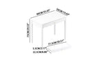 35.43 White Vanity Desk with Drawer, Modern Makeup Table or Writing Desk for Bedroom or Small Office
