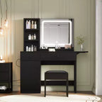 Makeup Vanity Desk Set  Mirror, Drawer, Storage Chair, 3 Shelves  Cute Small Dressing Table for Bedroom, Dorm, Teen or Gift