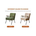 Green Modern 20 High Back Upholstered Accent Chair with Metal Legs