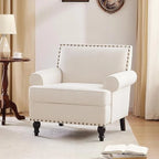 Beige moderne fauteuil van 31 met siernagels