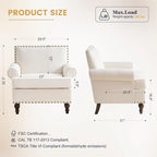 Beige moderne fauteuil van 31 met siernagels