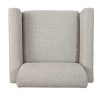 31.1 Upholstered Button Tufted Club Chair with Rubber Legs