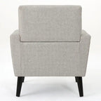 31.1 Upholstered Button Tufted Club Chair with Rubber Legs