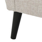31.1 Upholstered Button Tufted Club Chair with Rubber Legs