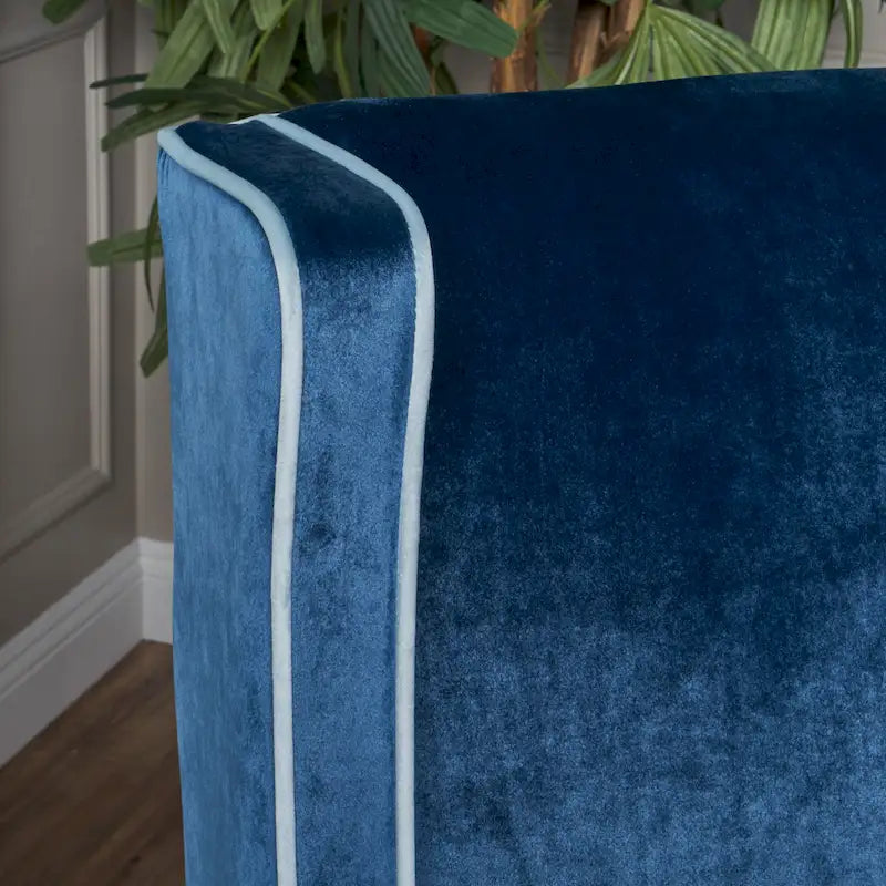 25.9 High Back Velvet Club Chair with Wide Backrest