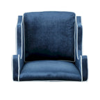 25.9 High Back Velvet Club Chair with Wide Backrest