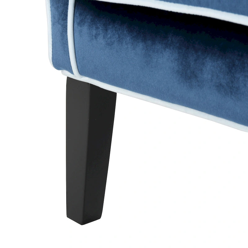 25.9 High Back Velvet Club Chair with Wide Backrest