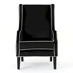 25.9 High Back Velvet Club Chair with Wide Backrest