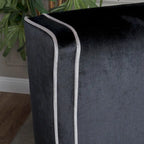 25.9 High Back Velvet Club Chair with Wide Backrest